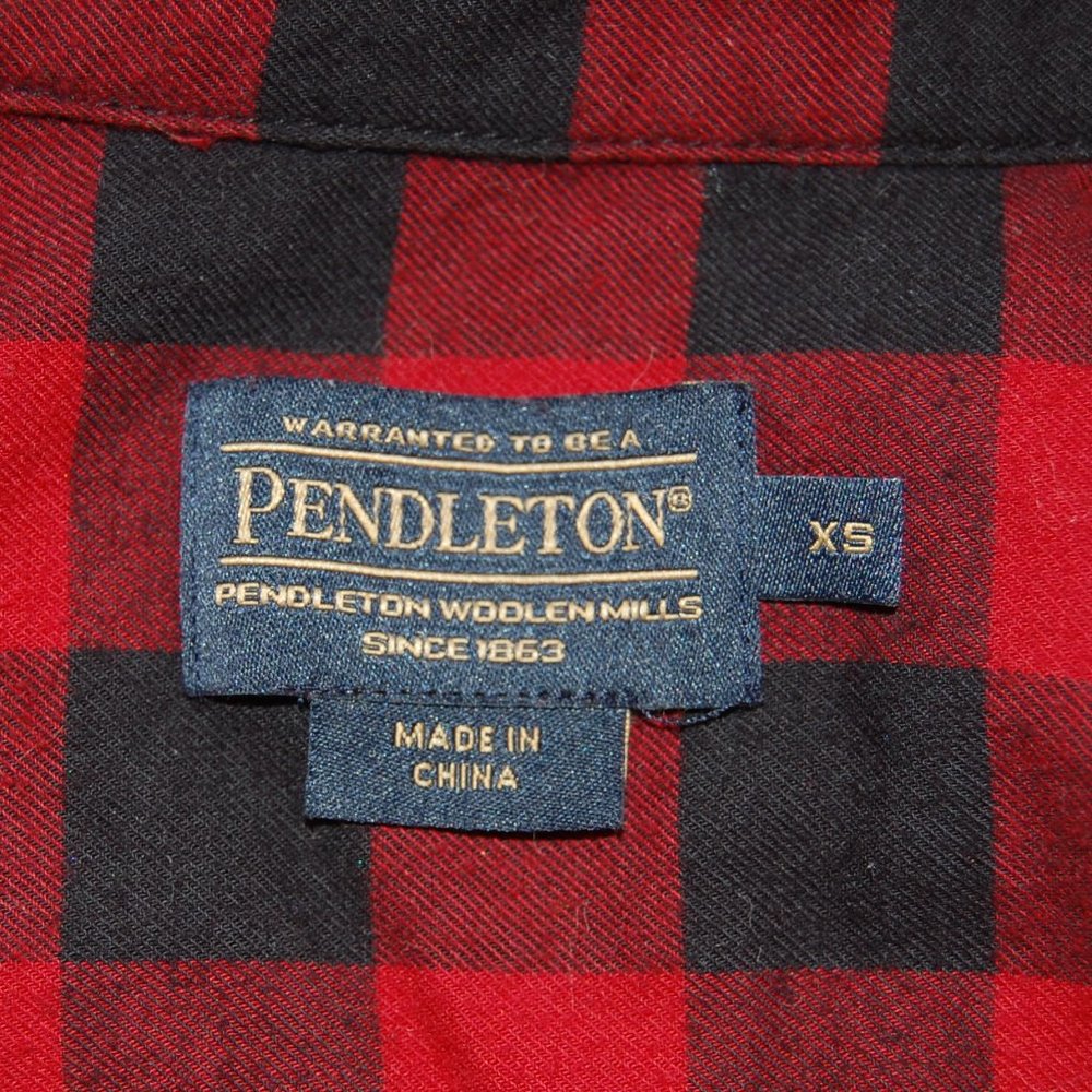 Pendleton Audrey Fitted Buffalo Flannel Shirt Xs - image 6